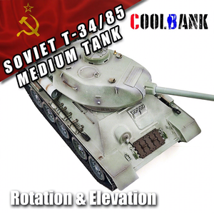 COOLBANK Tanque RC <span class=keywords><strong>T</strong></span>-<span class=keywords><strong>34</strong></span>/85 Camuflaje de Nieve Personalizado 3909-1 PRO Modelo de Batalla Soviético con Disparo de BB, Humo y Sonido 2.4Ghz Edición de Coleccionista - Product Image 4