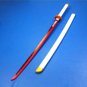 Demone uccisori spada Rengoku koujourou 104cm Cosplay oggetti di sicurezza in legno spada giocattolo per regalo o collezione - Product Image 2