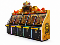 LECHUANG Machine d'arcade commerciale Penny Pusher en métal et plastique, jeu interactif à jetons avec récompenses, pour aire de jeux intérieure pour enfants, version anglaise
