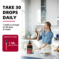 Gouttes liquides de complexe de vitamines B (B1, B6, B12, acide pantothénique) 60 ml, marque privée OEM, pour le soutien immunitaire, l'énergie et l'amélioration du métabolisme