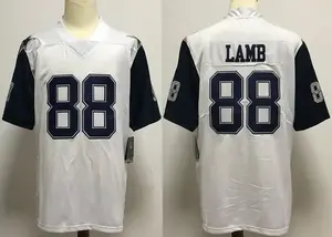 CeeDee Lamb Football Trikots 88 Hot Sale Genäht USA Football Sports VP Limited Spieler Trikot Versand bereit-Navy - Product Image 6