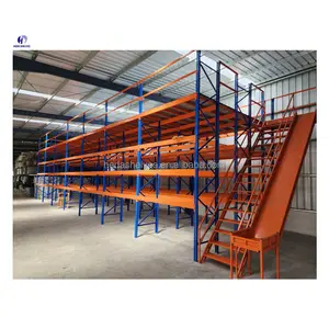 Warehouse Heavy Duty Steel Loft Platform Shelf Storage Attic Rack Pallet Racking Supported Mezzanine Floor Racks System