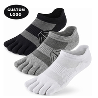 Chaussettes à cinq doigts personnalisées COOLMAX, séchage rapide, invisibles, pour la course à pied, pour hommes et femmes