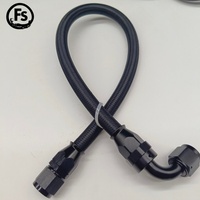 Kit de tuyaux d'huile et de carburant tressés en nylon et acier inoxydable AN4 AN6 AN10 AN12 AN16 AN20 avec raccords pivotants, kit personnalisé en PTFE pour E85