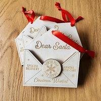 Ornements de Noël en forme de lettres pour Mère Noël, décorations suspendues pour sapin de Noël, enveloppes pour liste de souhaits de Noël