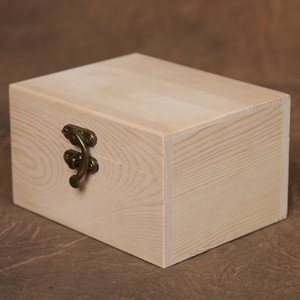 Pine wood flip-top jewelry <b>box</b>, wooden <b>gift</b> and decorative <b>box</b>, solid wood <b>box</b> <b>for</b> <b>bracelets</b> and jewelry. - Product Image 3