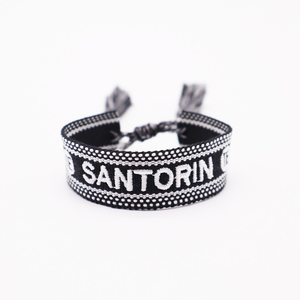 Pulseras <span class=keywords><strong>de</strong></span> la Amistad Ajustables con Letras Bordadas, Correa Tejida para la Muñeca, Regalos para Mejores Amigos - Product Image 1