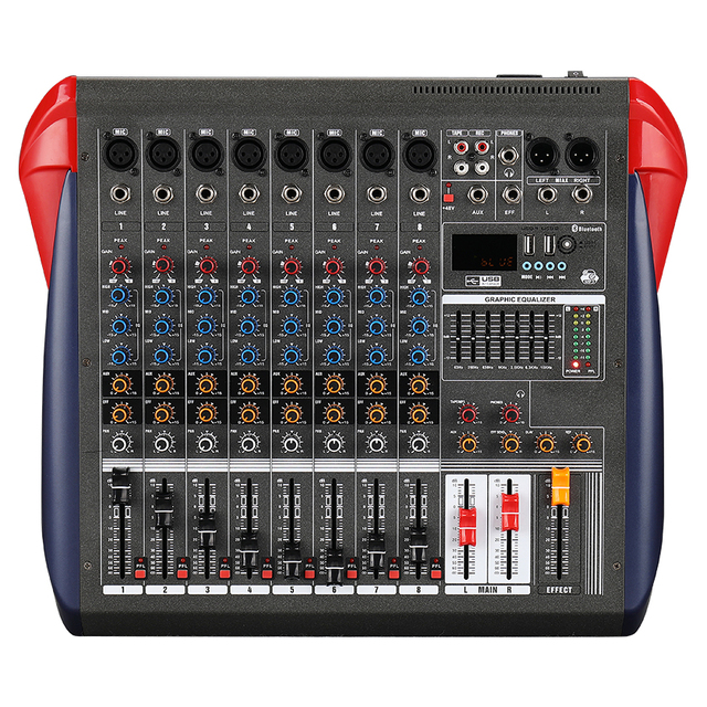 Online Shop Hot Sale 9 Channels Mixer and Amplifier Two-In-One Audio Mixer Series