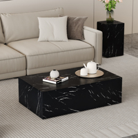 Table basse personnalisée en travertin moderne de style nordique Panneau en bois Meubles de décoration intérieure pour le salon