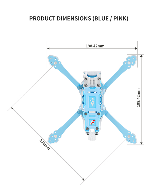 High Performance Axisflying FPV Frame Kit Carbon Fiber Squashed X 304.5mm Wheelbase Drone Frame for FPV Freestyle RC Racing