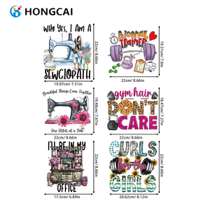 Hongcai Vintage fer à repasser DTF <span class=keywords><strong>transfert</strong></span> <span class=keywords><strong>papier</strong></span> dessin animé motif Machine à coudre lettre impression <span class=keywords><strong>transfert</strong></span> de chaleur pour vêtements - Product Image 3