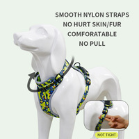 Motifs personnalisables 53 couleurs doux confortable harnais pour chien anti-évasion gilet en nylon respirant chats XS espace coton néoprène
