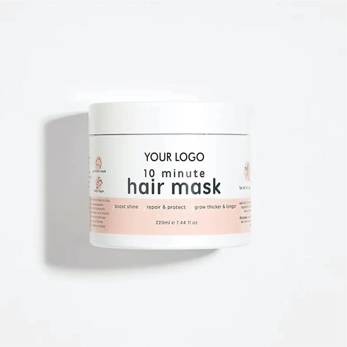 Private Label Good Quality 100% Vegan Silicone-free Extra Shine Smooth Hair Care Treatment Mask Needs Only 10 Mins