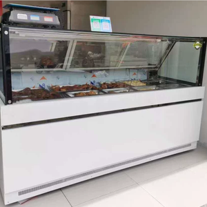 Thương mại duy nhất-nhiệt độ truy cập phục vụ trên thủy tinh lạnh thực phẩm hiển thị trường hợp tươi thịt hiển thị tủ lạnh tủ lạnh - Product Image 5