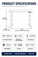 Bureau debout électrique réglable en hauteur à double moteur, poste de travail assis-debout pour la maison, le bureau et le gaming, table à hauteur réglable