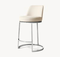 Meubles de cuisine de luxe Comptoirs en acier inoxydable Tabourets de bar
