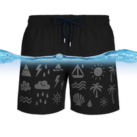 Séchage rapide 100% Polyester maillots de bain hommes Shorts Magic Encounter eau réactif couleur changeante Shorts de plage pour hommes