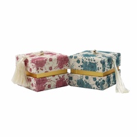Caja de Joyería de Franela Floral Personalizada en Oferta, Laminación Brillante, Recubrimiento UV, Embalaje de Regalo de Cartón Reciclable Heaven Earth