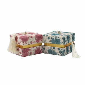 Hot Sale Custom <b>Floral</b> Flannel Jewelry <b>Box</b> Recyclable Heaven and Earth Cardboard Gift Packaging - Product Image 6