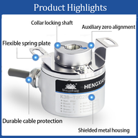 Encodeur rotatif HENGXIANG K38, résolution 2500PPR, protection IP50/IP65, montage sur plaque à ressort, incrémental, zéro retard, USB, moteur N20