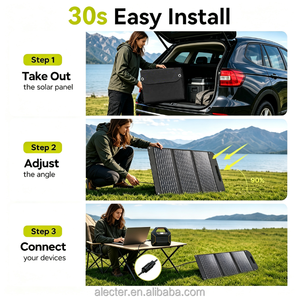 Chargeur solaire pliable 30W, 23% d'efficacité élevée, étanche IP65, panneau solaire portable pour téléphone, iPad, ordinateur portable, camping - Product Image 5