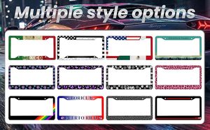 Marco para Matrícula con Bandera de Puerto <span class=keywords><strong>Rico</strong></span>, Cubierta de Matrícula de Aluminio, Soporte Metálico para Placa de Coche de 12.3x6.3 Pulgadas con Tornillos, Personalizado, Venta al Por Mayor - Product Image 6