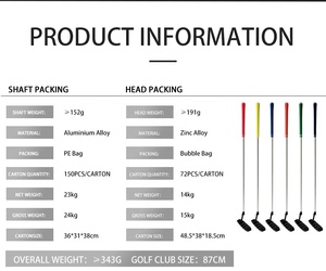 مضرب غولف للكبار OEM/ODM للعب في الأماكن المغلقة والخارجية بجودة عالية ثلاثة أقسام من سبائك الألومنيوم مضرب مضرب غولف لليد اليمنى - Product Image 6