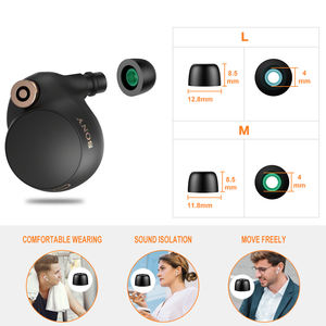 4 paires d'embouts d'écouteurs en mousse à mémoire de forme de remplacement embouts d'oreille en mousse antibruit pour <span class=keywords><strong>WF</strong></span>-<span class=keywords><strong>1000XM4</strong></span> <span class=keywords><strong>Sony</strong></span> - Product Image 6