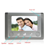 Videoportero con cable para cámara exterior impermeable con cerradura eléctrica, sistema de Control de acceso de puerta inteligente, intercomunicador de timbre de vídeo