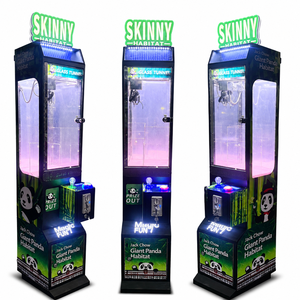 Máquina de grúas mini arcade con soporte en inglés, pantalla de letras, construcción metálica, operada con monedas para premios y juguetes - Product Image 1
