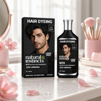 Vente en gros de teinture capillaire semi-permanente couleur gris foncé pour les cheveux des femmes et la barbe et la moustache des hommes, multicolore