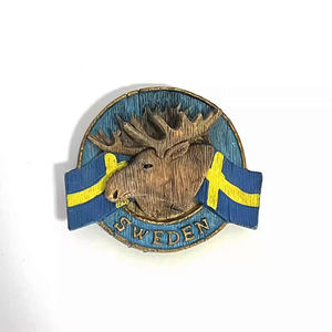 Aimant de réfrigérateur personnalisé <span class=keywords><strong>Suède</strong></span> Finlande Danemark Pays Orignal <span class=keywords><strong>Stockholm</strong></span> 3D Moose Shape Resin Fridge Magnet Souvenir Gift - Product Image 2