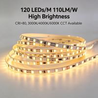 Bande LED haute tension sans driver 220V 110V 5mm ultra-mince étroite SMD 2835 120 LED/m pour profilé en aluminium