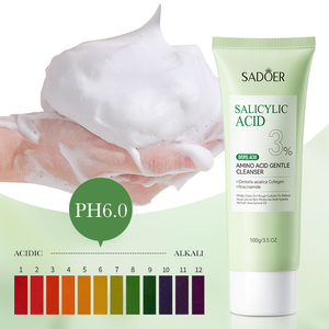 OEM SADOER Etiqueta Privada piel suave control de aceite limpieza lavado de cara ácido salicílico anti acné aminoácido <span class=keywords><strong>limpiador</strong></span> facial Suave - Product Image 5
