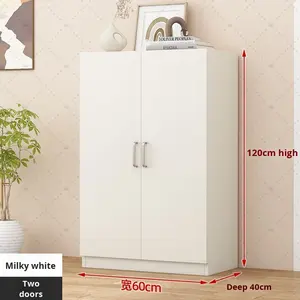 <span class=keywords><strong>Armario</strong></span> de madera maciza minimalista moderno Simple económico para el hogar, dormitorio, habitación de alquiler, <span class=keywords><strong>armario</strong></span> de almacenamiento de apartamento pequeño con cajón - Product Image 6