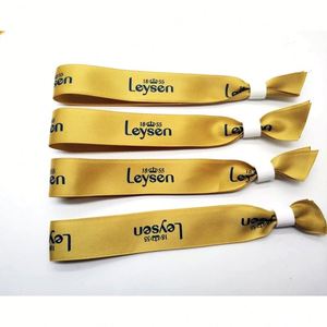 Bracelets en tissu personnalisés avec logo OEM, bracelets promotionnels colorés écologiques pour événements - Product Image 1