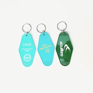 Glittering Personalized Design Hotel Retro Motel Logo Plastic Keychain Keyrings with Room Number <b>Key</b> <b>Chain</b> Hotel <b>Key</b> Tags - Product Image 5