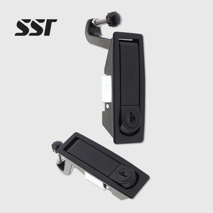 Serrure à compression ANSI Grade 3 SSR avec 2 clés, finition noire, entraxe 35 mm, C2-32-25, levier encastré réglable - Product Image 1