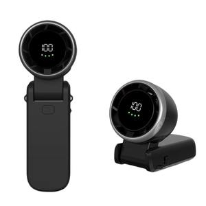 Mini Ventilador USB de Mano, Plegable, Portátil, para Colgar del Cuello, Recargable por USB de 4000 mAh, con Soporte para Teléfono y Pantalla - Product Image 6