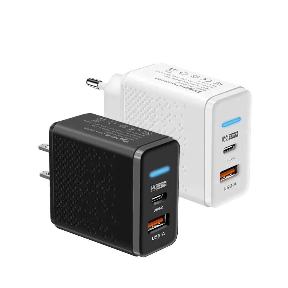 Individuelle 65 W GaN 48 W 12 W LED 2 in 1 USB Typ C Multifunktionsladegeräte Adapter ladegerät Typ-C Schnellladegerät