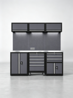 Banc de travail robuste en acier inoxydable anti-corrosion Y04, armoire à outils mobile à trois compartiments, OEM 1000 kg