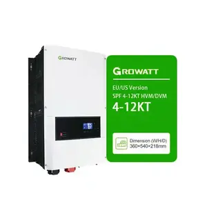 Growatt Spf 6000T-12000T Dvm 48vdc 6000W 12000W Zuivere Sinus Splitsing Fase 110V/220V Off-Grid Zonne-Omvormers