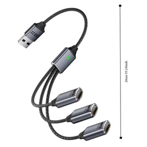3-en-1 USB/<span class=keywords><strong>Tipo</strong></span> <span class=keywords><strong>C</strong></span> Splitter HUB Cable de expansión Multi-Puerto USB2.0 Carga rápida/Transferencia Cargador de teléfono Cable adaptador <span class=keywords><strong>OTG</strong></span> de alimentación - Product Image 6