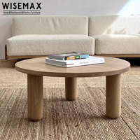 WISEMAX FURNITURE Table basse en bois de luxe légère en option avec dessus en marbre ou en bois Table basse pour café Shop