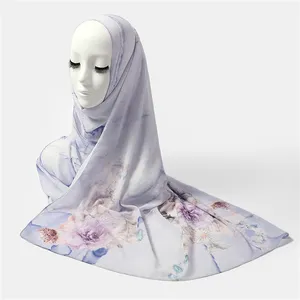 Muslim Tudung Beaded Bonnet 1 Piece Flower Muslim Hijab Islamic Hijab With Stone Turban Scarf Jilbab