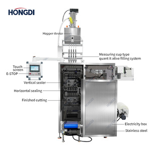 High Speed 4 Lane 4 <b>Side</b> Seal Granule Wrapping Filling Machine Automatic Sachet Film Packer for Sugar Salt Pepper Vertical Grain - Product Image 3