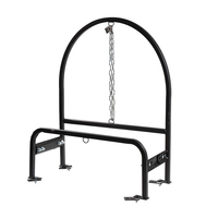 Support de roue de secours universel robuste JH-Mech, style semi-circulaire, en acier au carbone noir