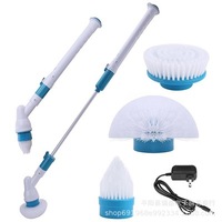 En gros réglable Sans Fil De Nettoyage Électrique Brosse à Long Manche Étanche Rechargeable Turbo Brosse à Récurer