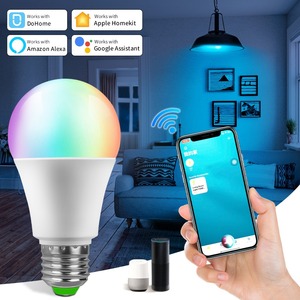 Ampoule WiFi 2.4G avec télécommande RGB, ampoule LED à commande sans fil européenne, dimmable, culot E26, ampoule A19, lumière ambiante - Product Image 6