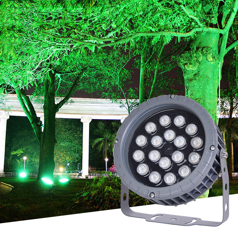 Outdoor LED Flood Light IP65 Waterproof Garden Villa Landscape Lighting Tree Light Round Courtyard Spotlight Lawn Light